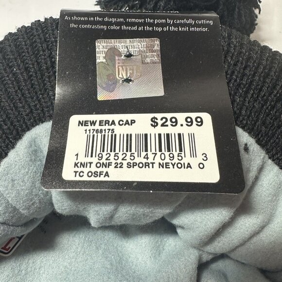 New Era NFL Las Vegas Raiders Winter Knit Fleece Lined Beanie Hat New - Picture 7 of 7